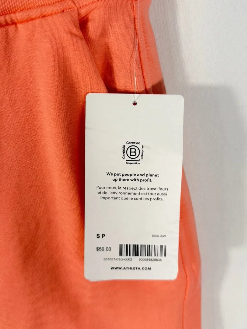 Athleta Balance 4 Inch Shortie Shorts Orange Small NWT Yoga Pilates Lounge